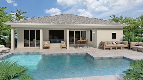 Transitional Rear Elevation | Madrona Transitional Rear Elevation | Madrona