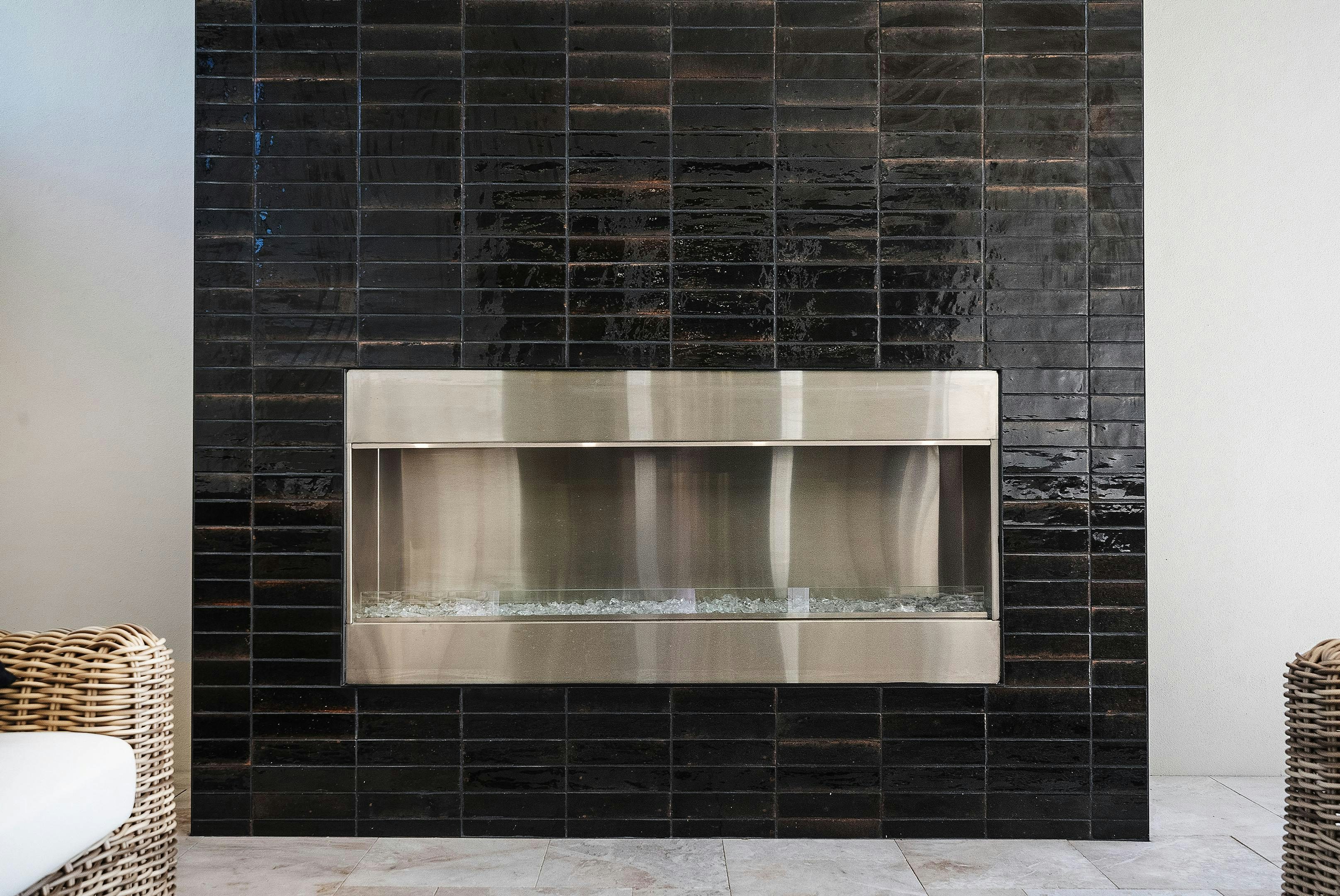 Fireplace Detail Outside Seating | Riviera Model