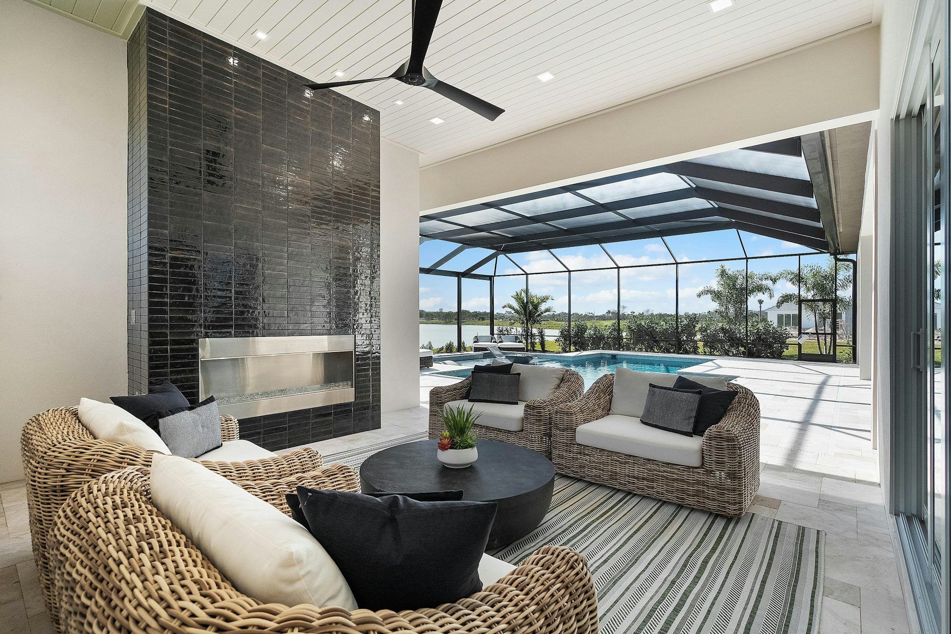 Seating to Pool View | Riviera Model Seating to Pool View | Riviera Model