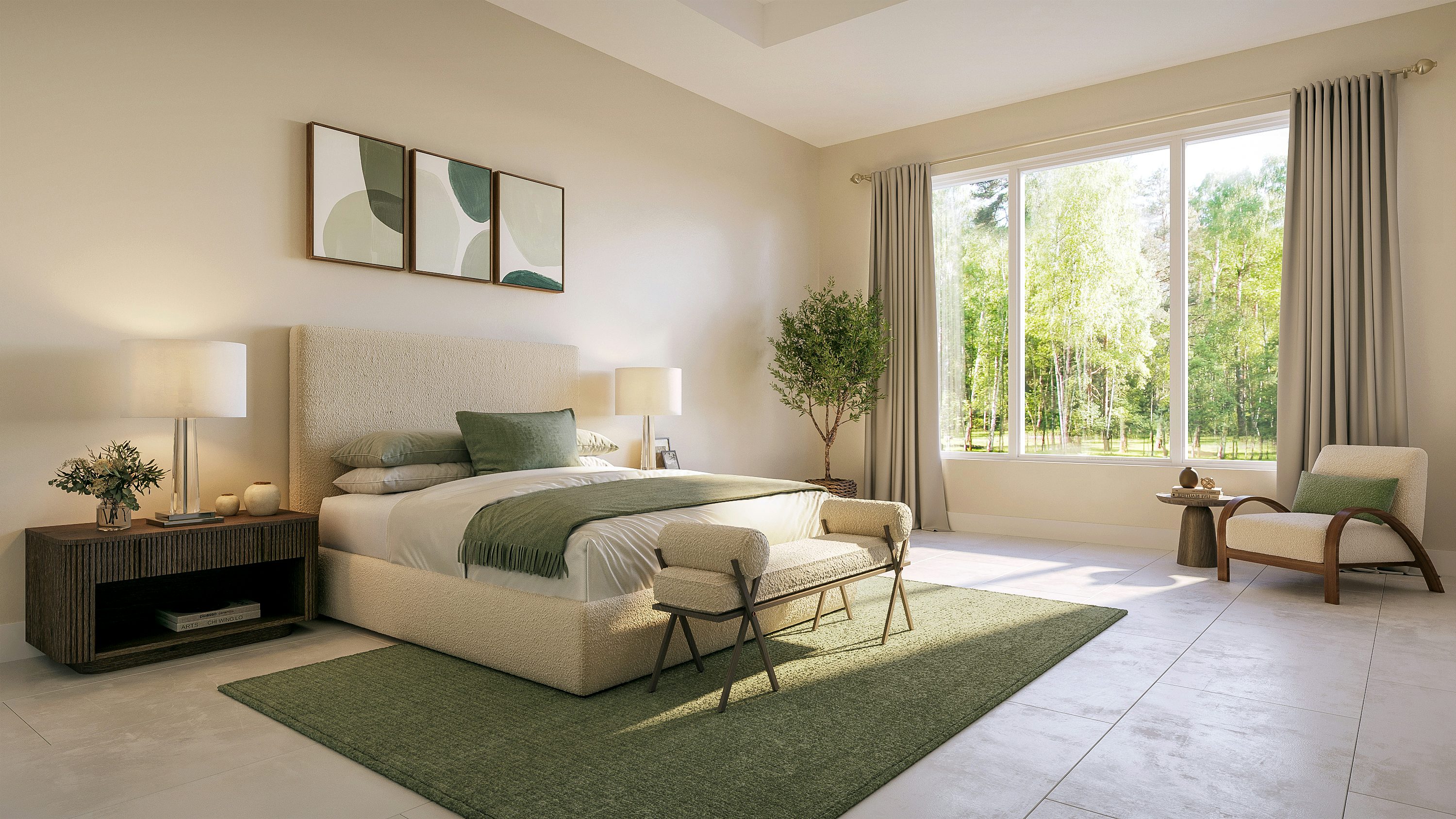 Master Bedroom Virtually Staged | Santino Grande