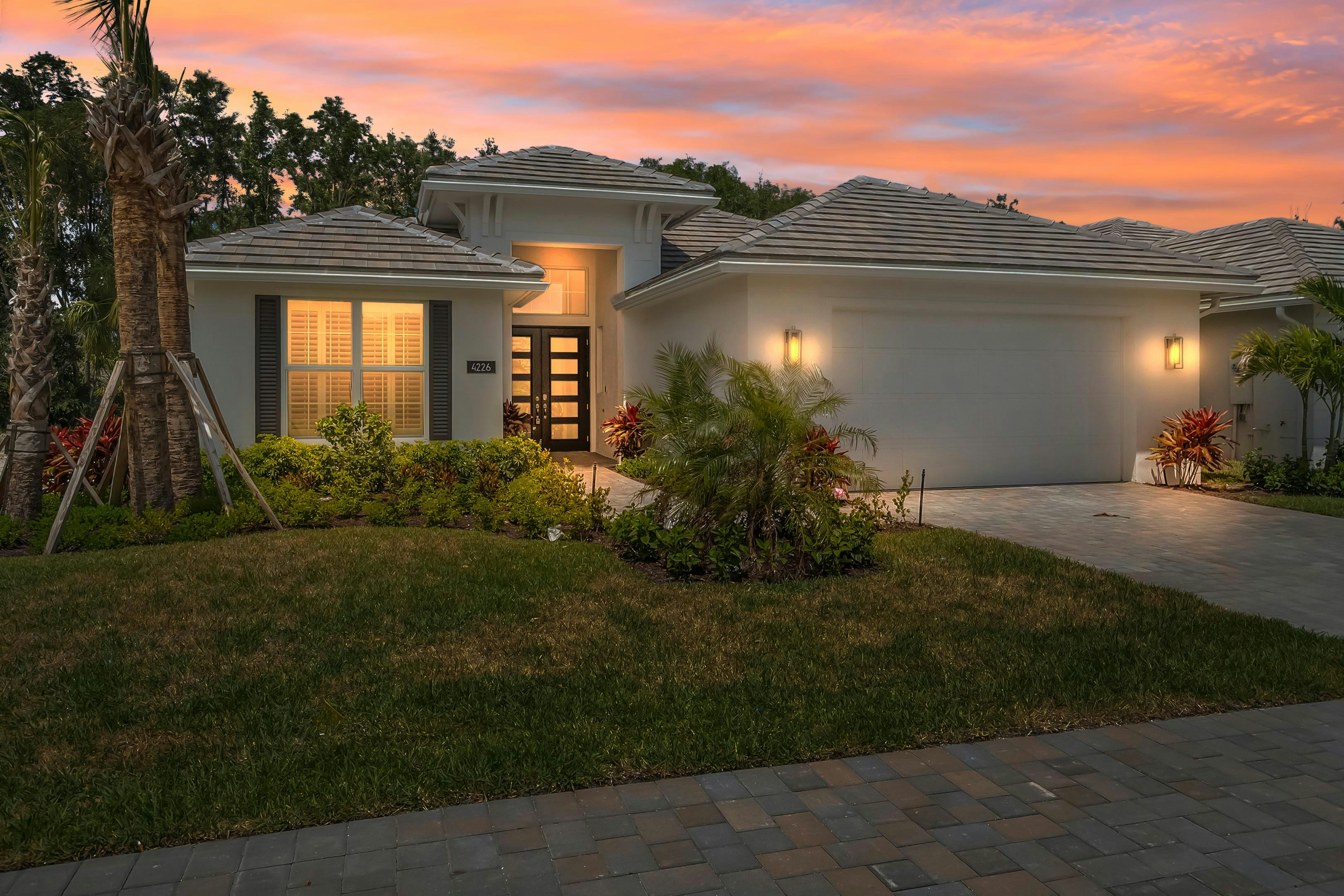 Front Elevation Dusk | 4226 Lucaya Point Way