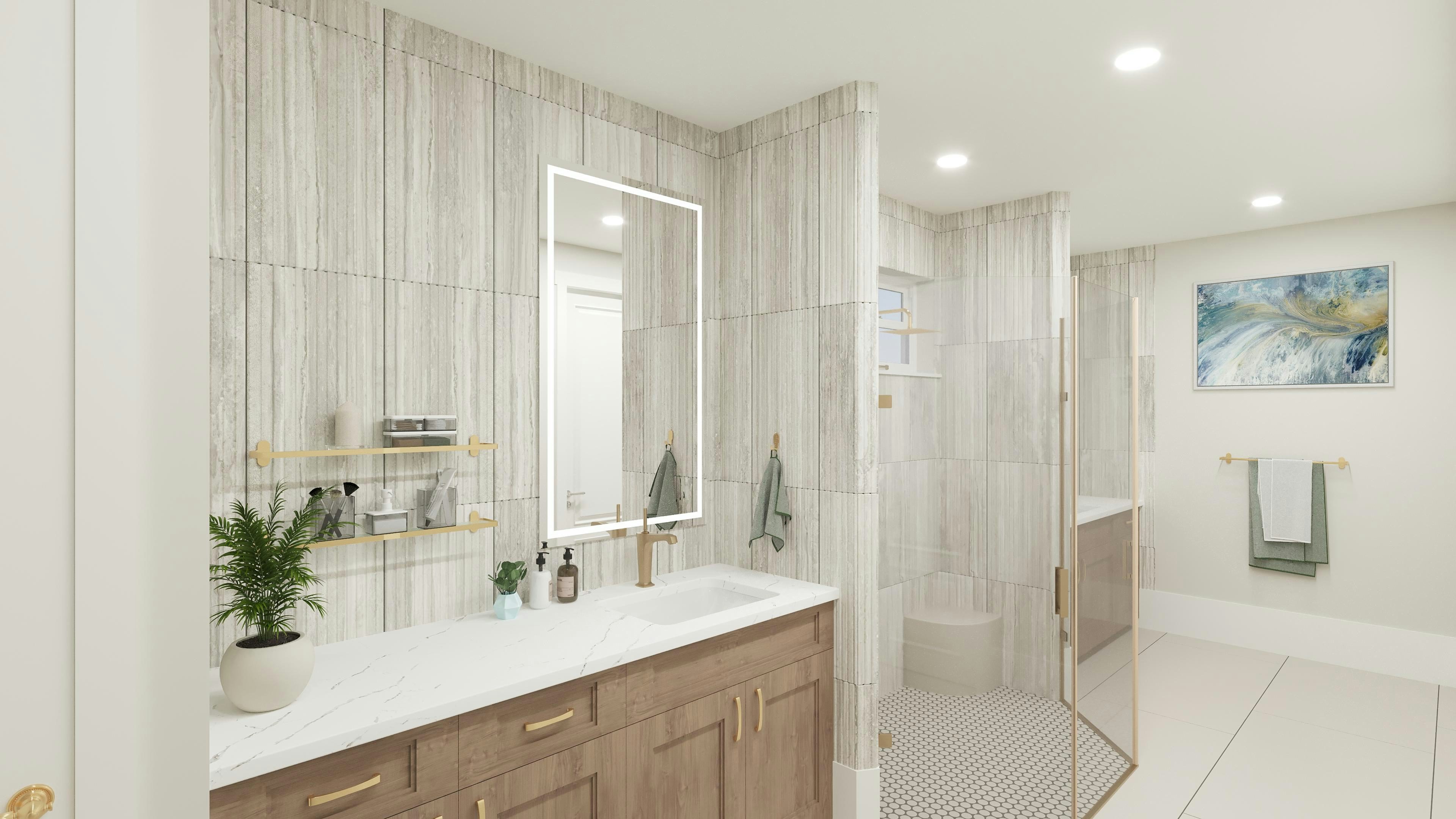 Master Bathroom Virtually Staged | Aberdeen Plan