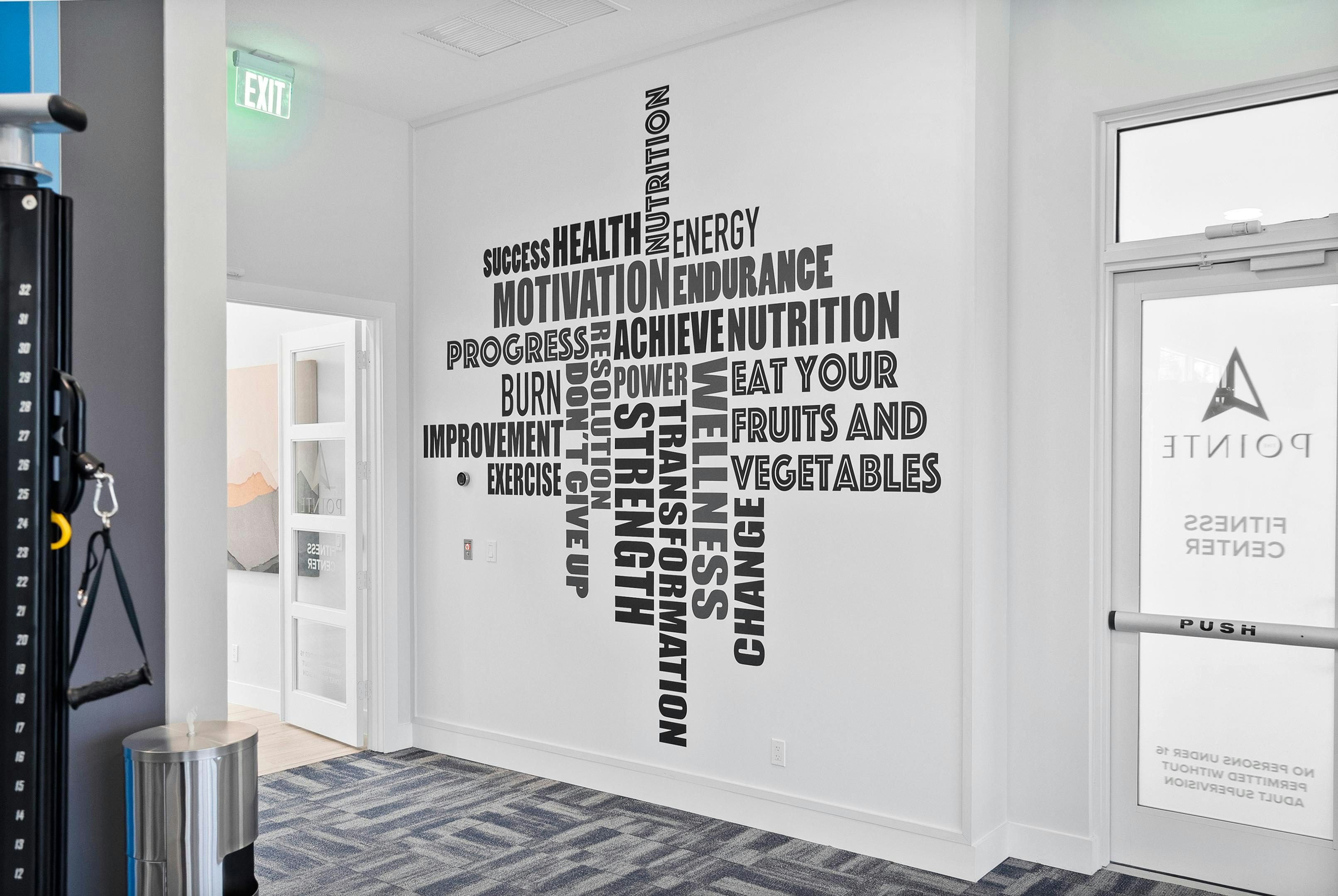 Fitness Inspiration Wall | High Pointe Clubhouse