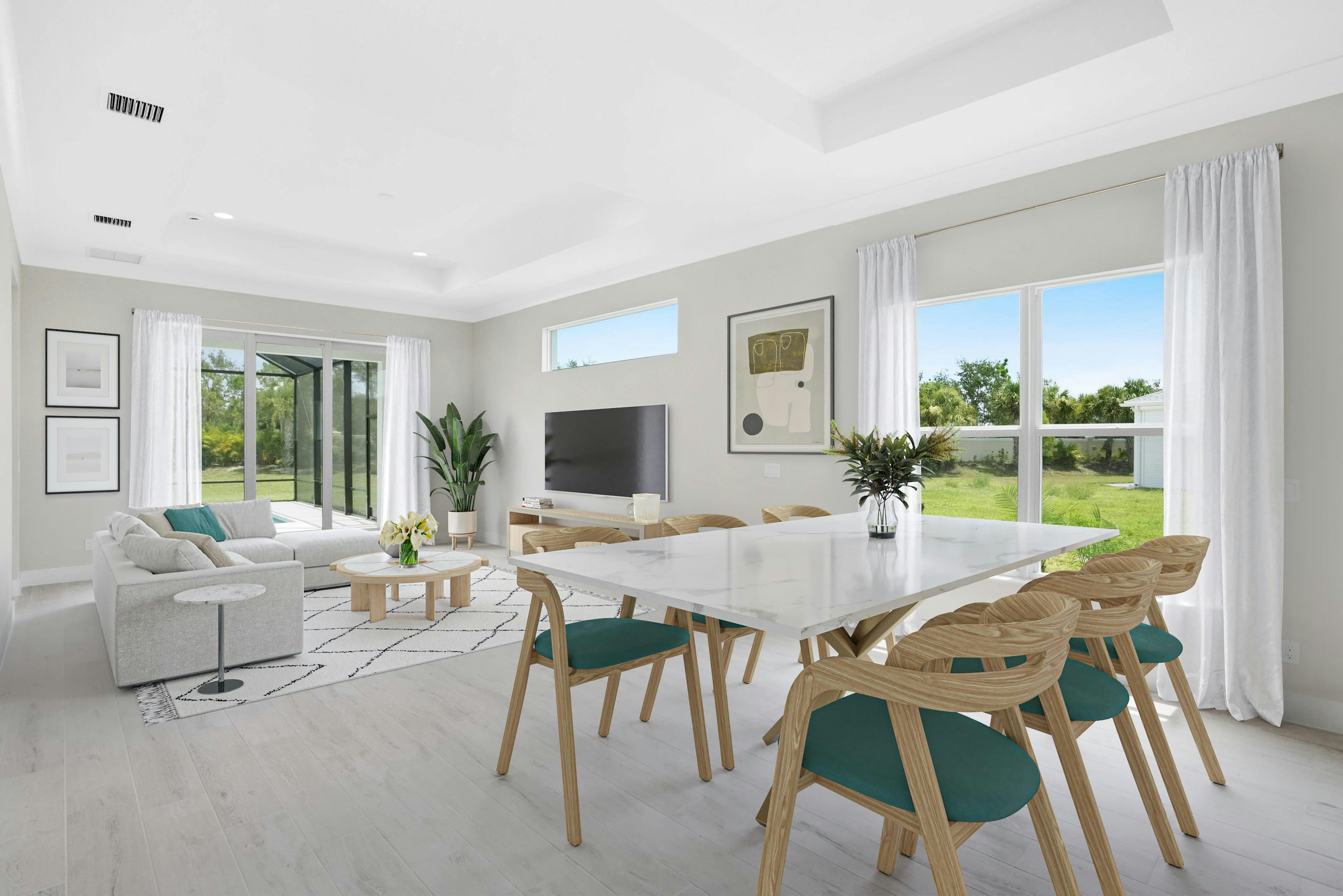 Great Room Virtually Stage | 2148 Falls Manor