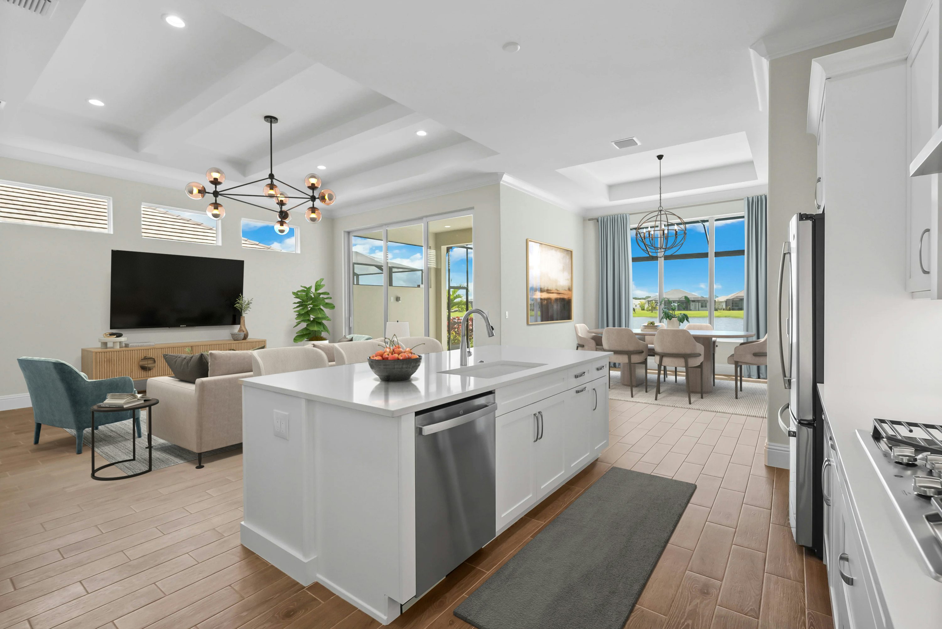 Great Room Virtually Rendered | 9404 SW Pinnacle Pl