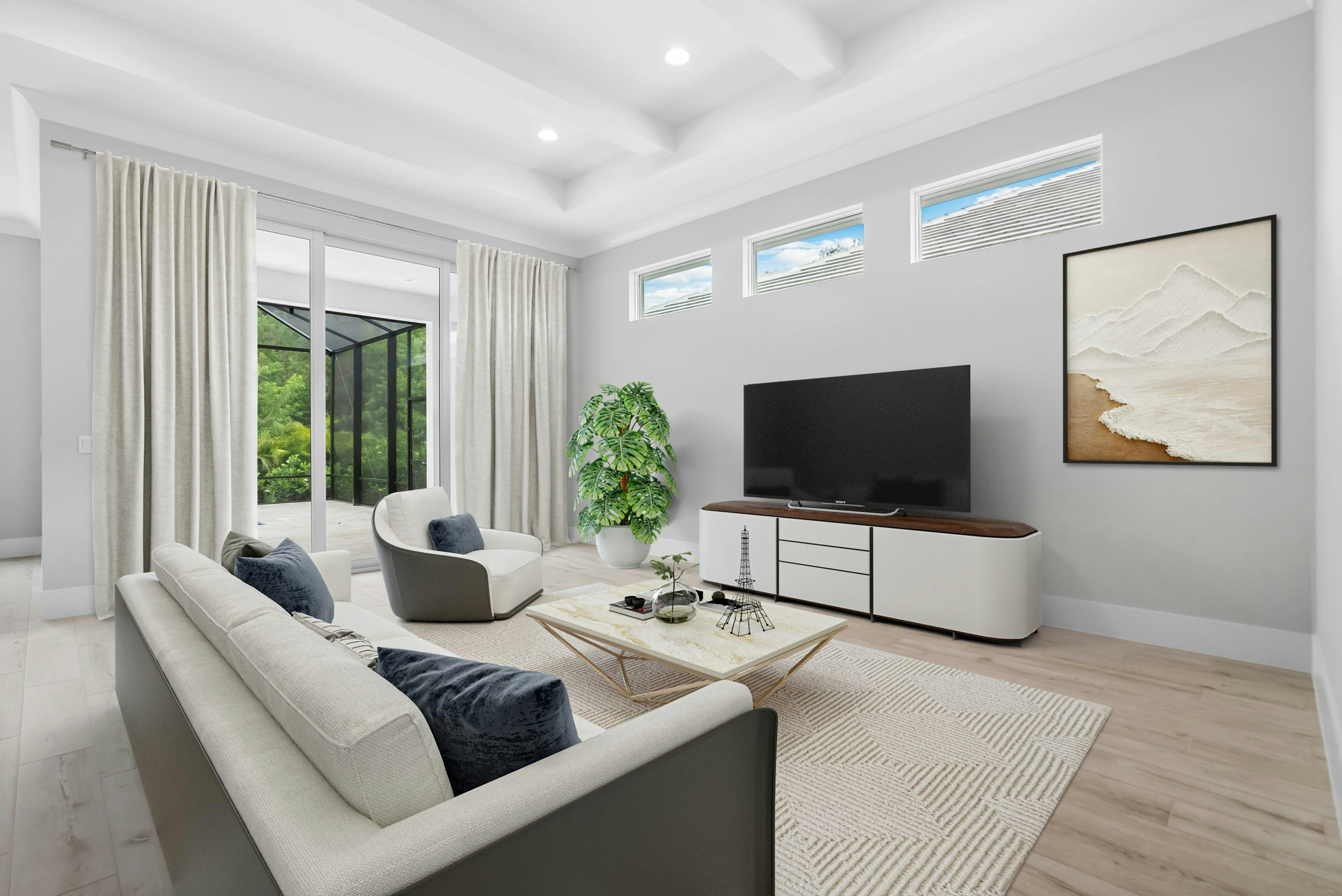 Great Room Virtually Staged | 4243 Lucaya Pointe Way