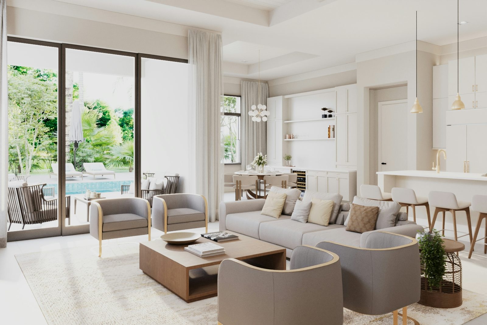 Great Room Virtually Rendered | 9108 Seaglass Court