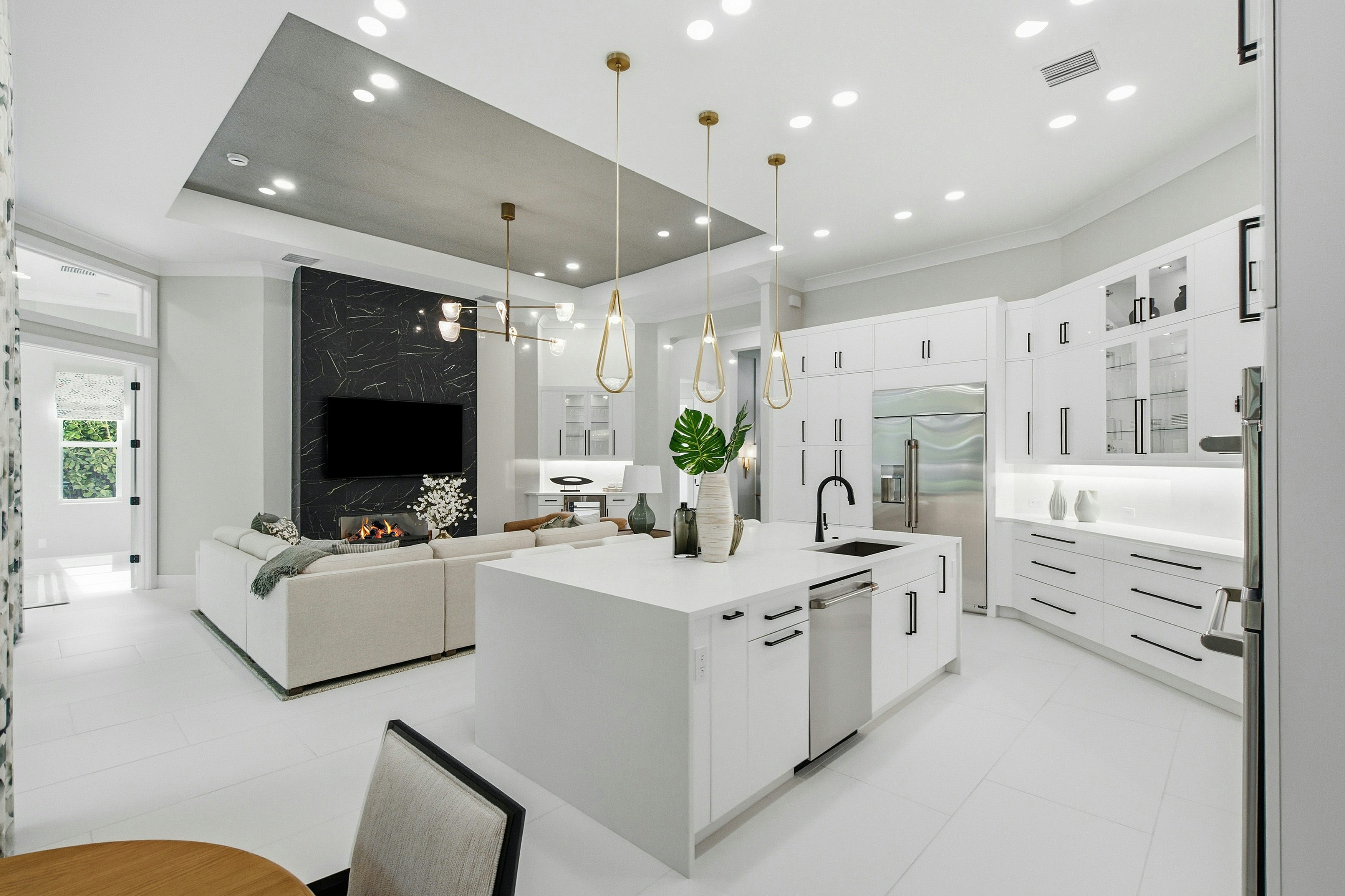 Dining to Kitchen and Great Room | 204 Strand Square Lot 19