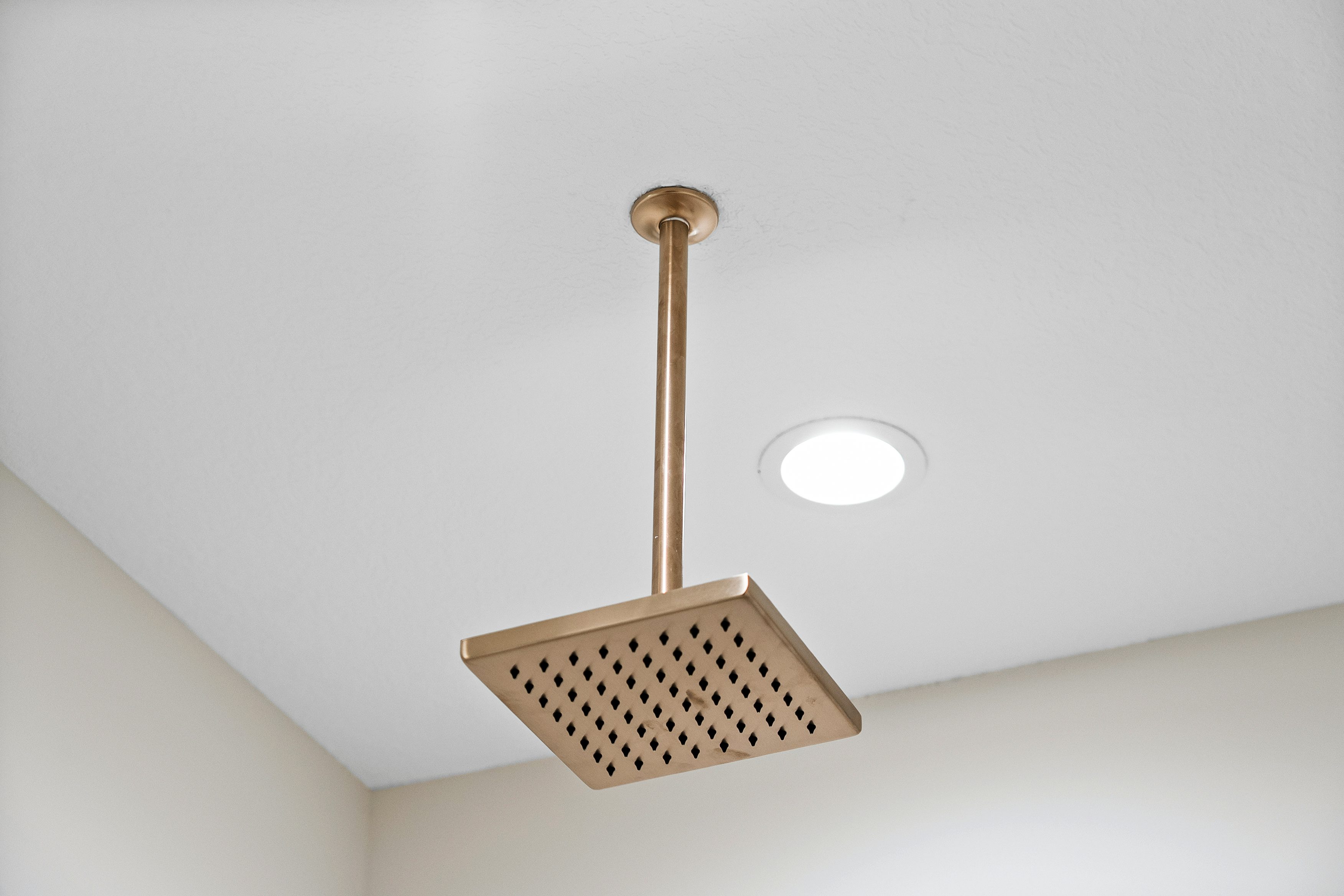 Gold Square Rain Showerhead | Design Studio