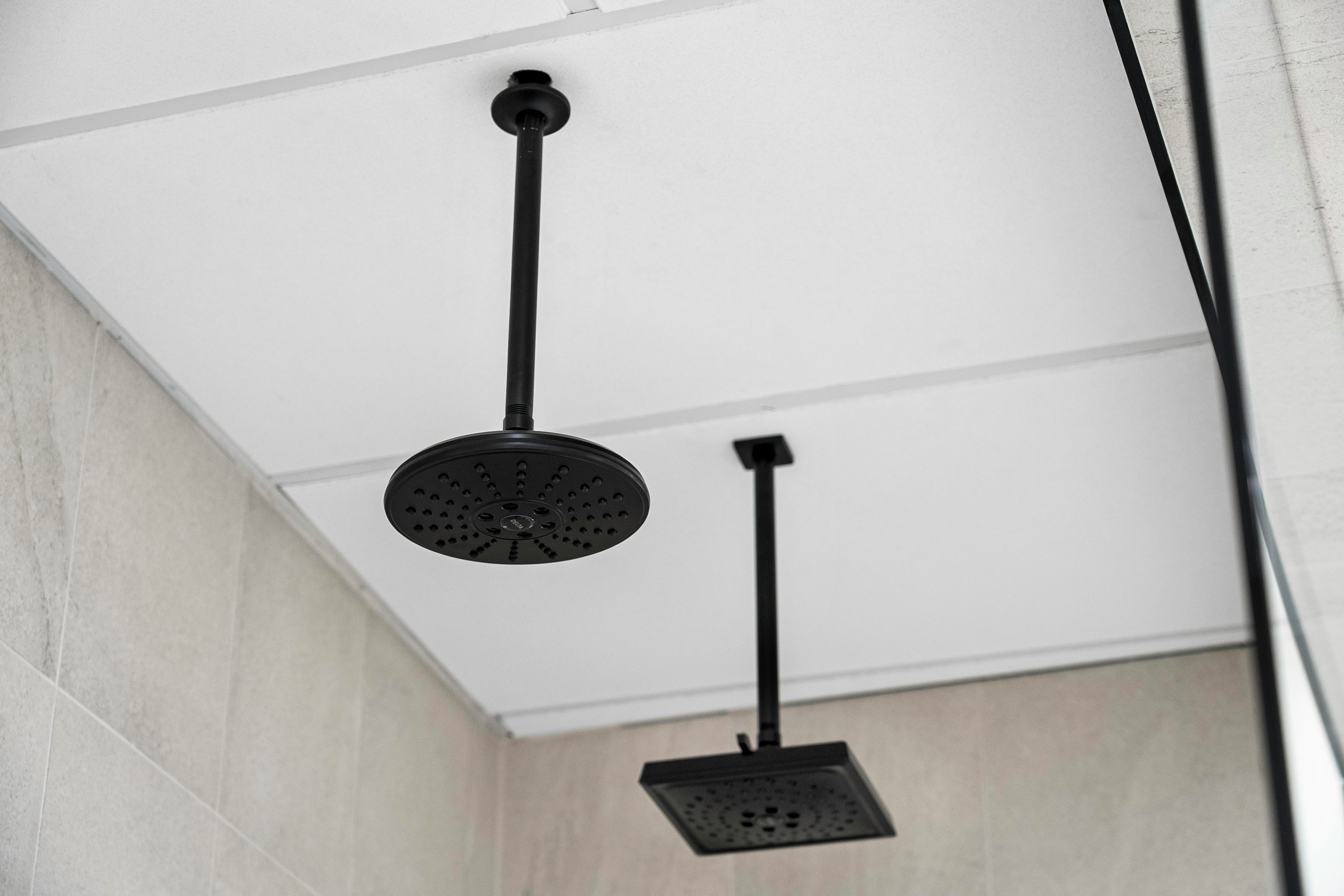 Black Round and Square Rain Showerheads | Design Studio