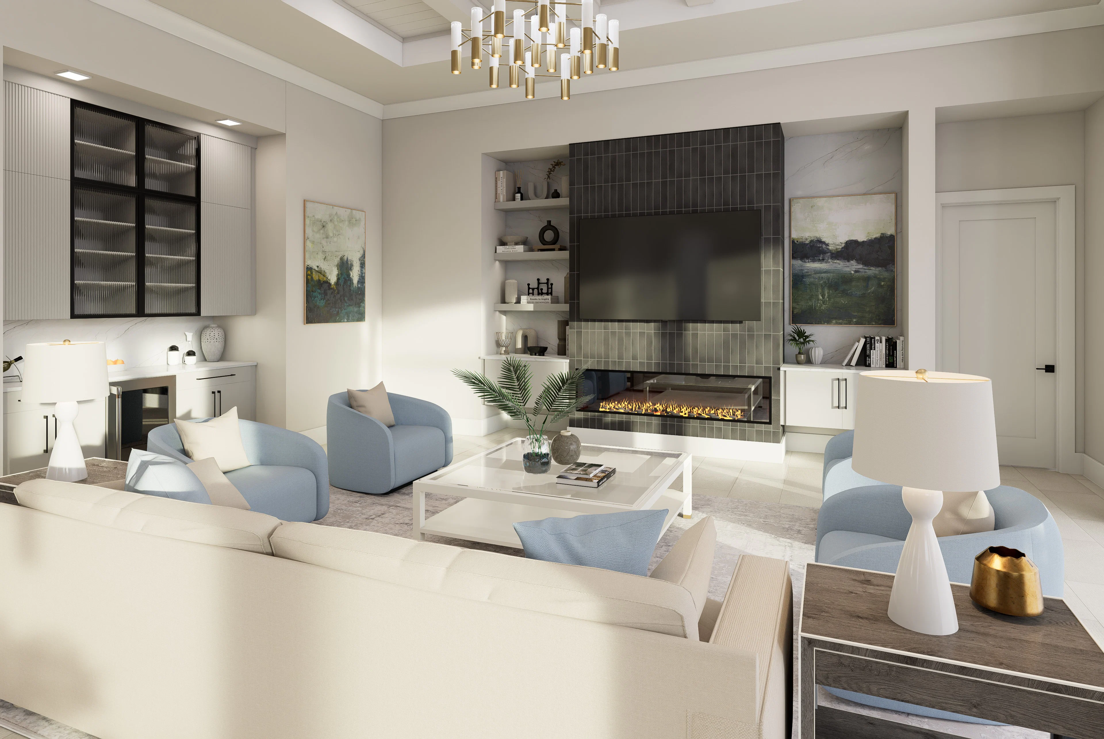 Great Room Virtually Rendered | Wavecrest