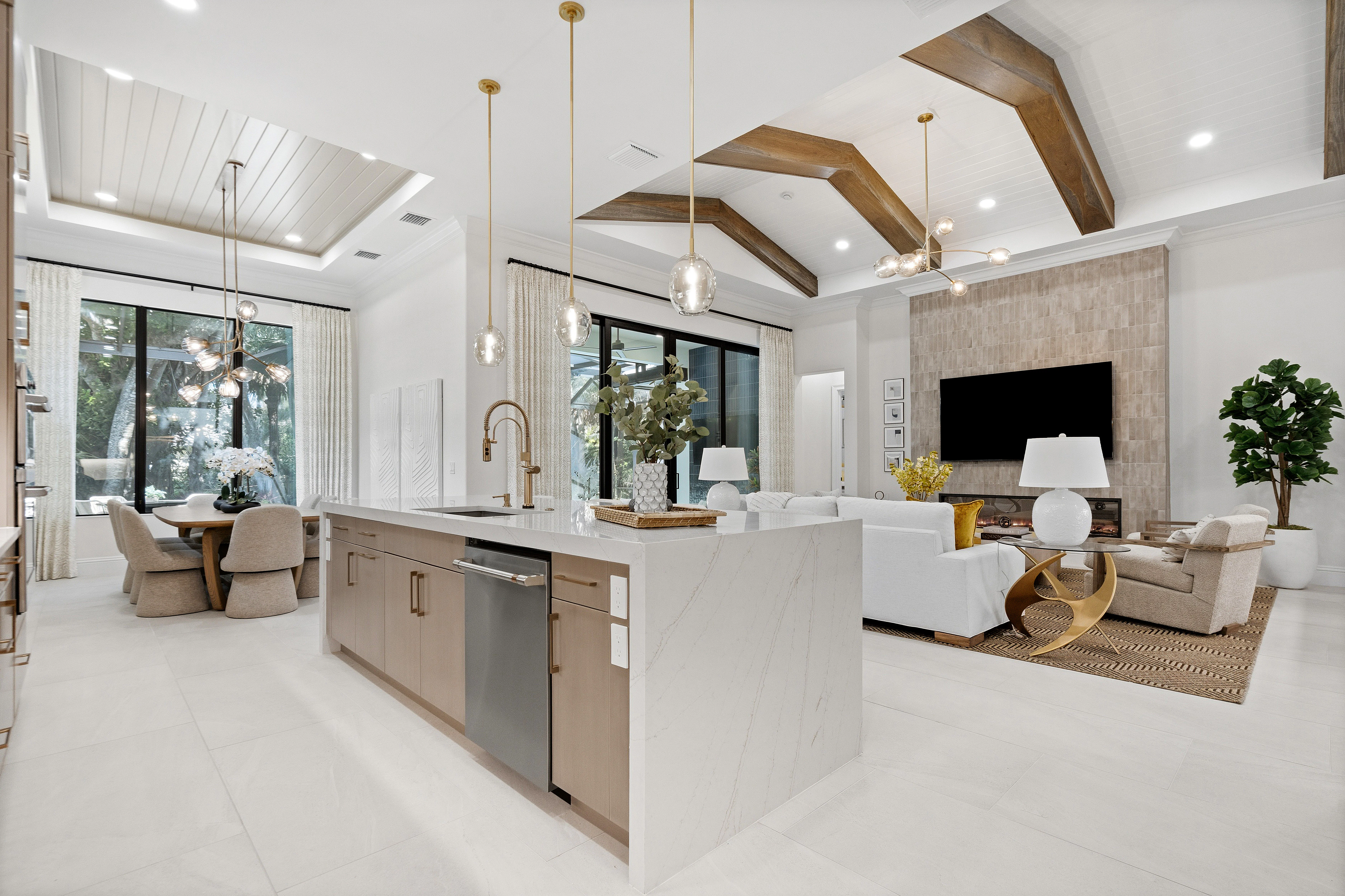 Kitchen to Great Room and Dining | 9241 Seaglass Ct