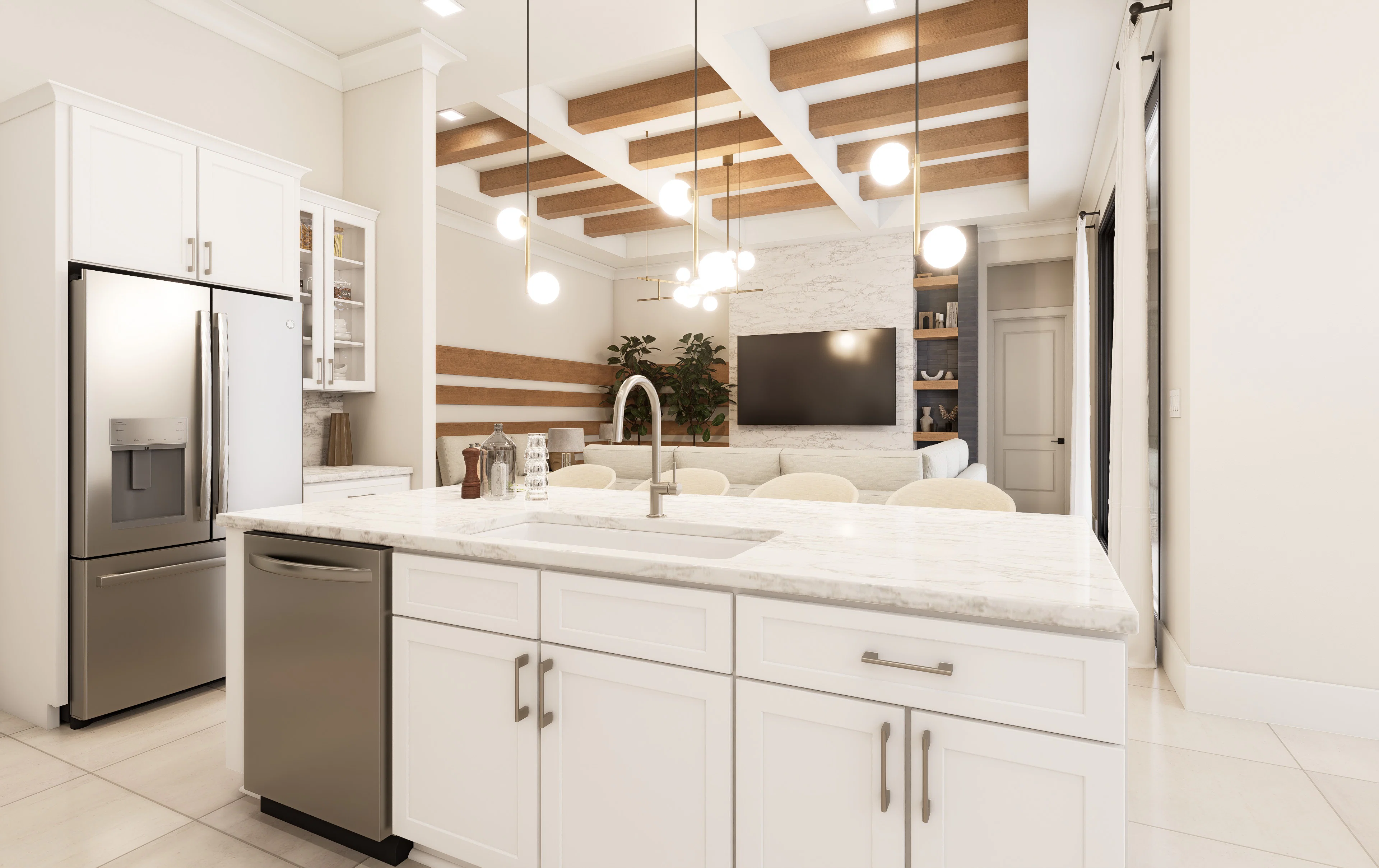 Kitchen to Great Room Virtual Interior | Merrit