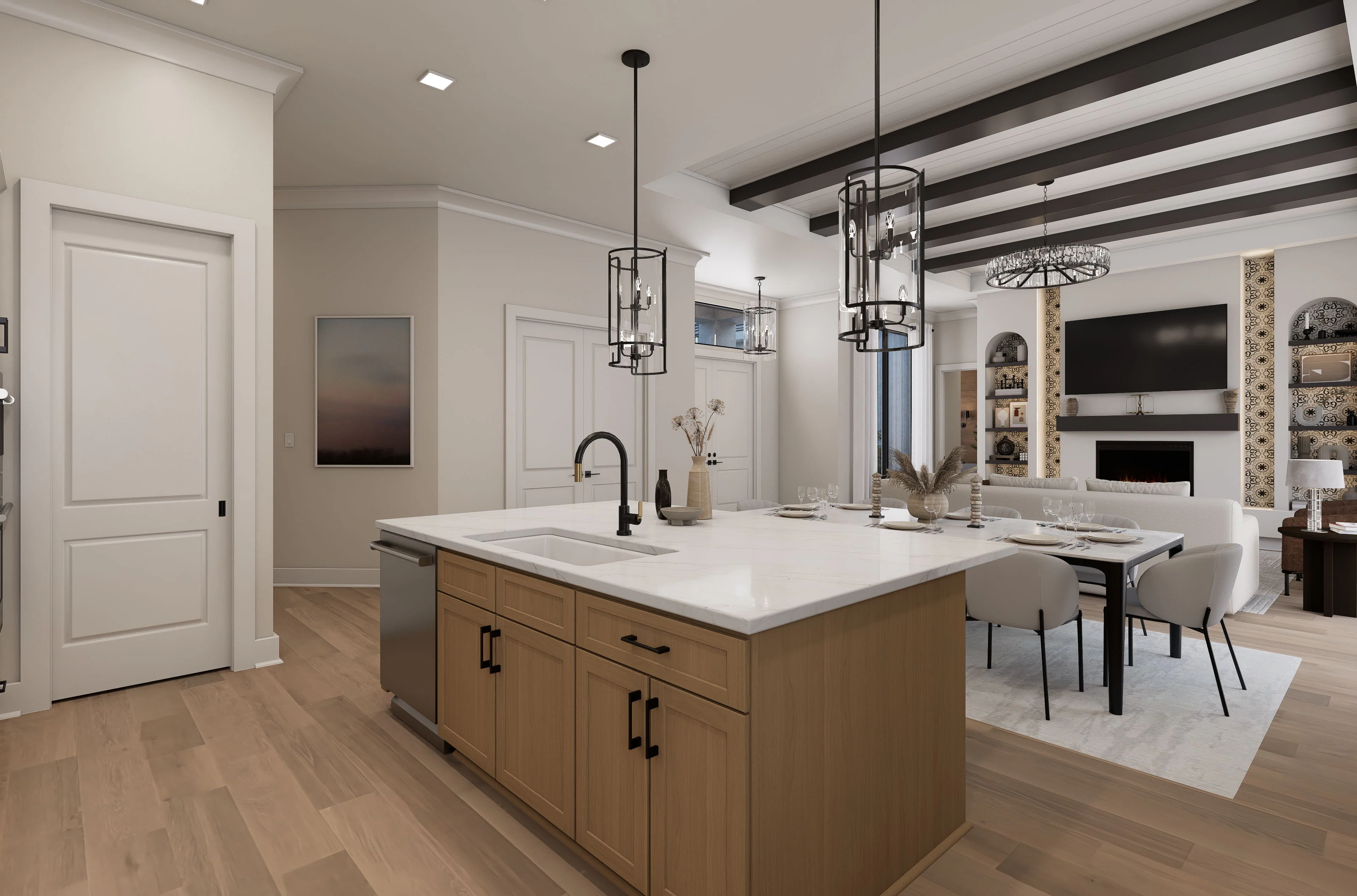 Kitchen to Great Room | Tilden Virtual Rendering