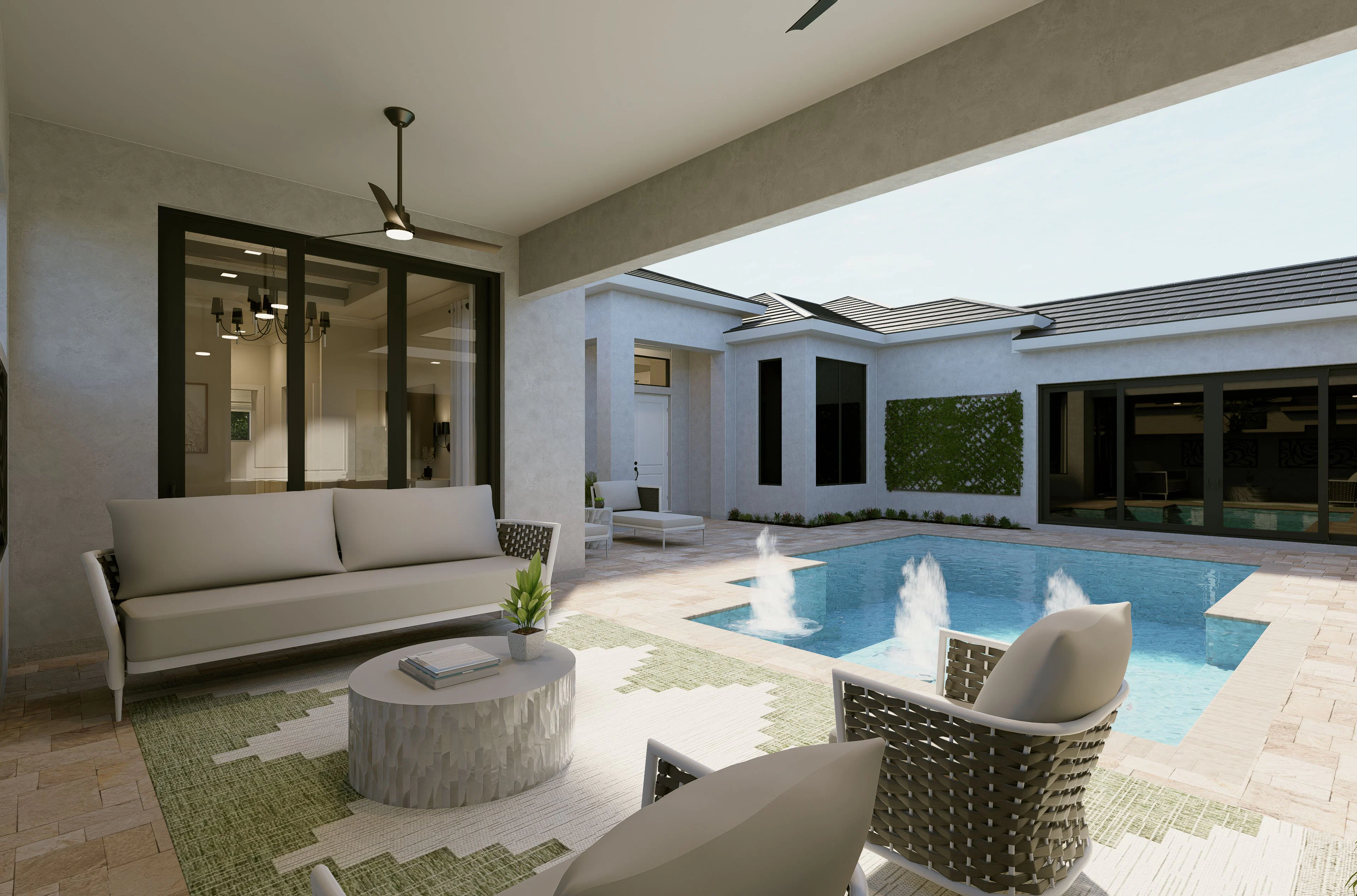 Lanai and Pool | Tilden Virtual Rendering